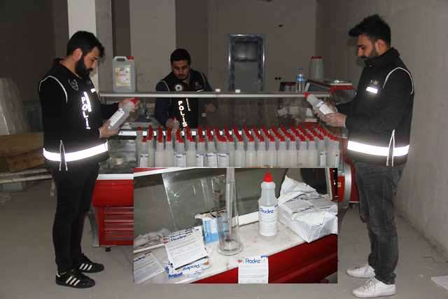 Adana’da sahte dezenfektan operasyonu