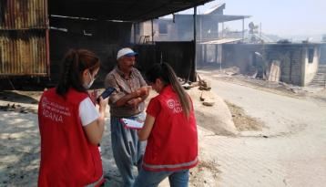 Yangında zarar görenlere psiko-sosyal ve ekonomik destek