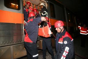 Metroda acil durum tatbikatı