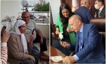 Cumhurbaşkanı Erdoğan, kanser hastası Halime teyzeyle görüştü