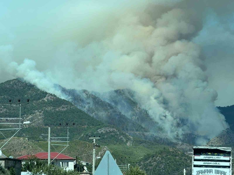Mersin’deki orman yangını sürüyor