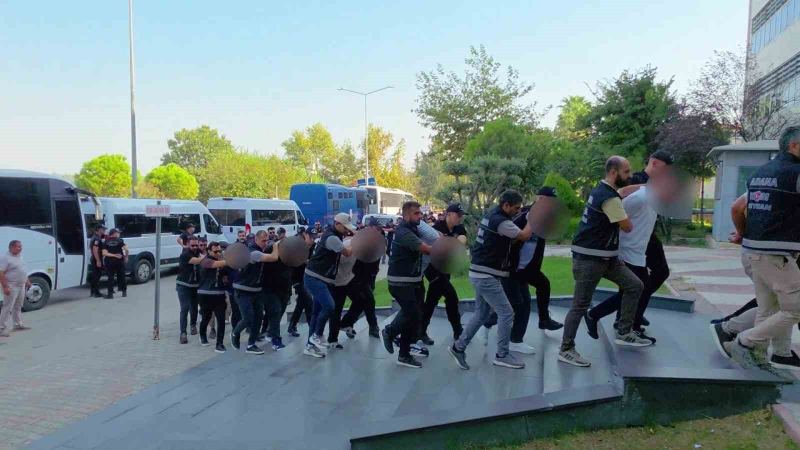 ŞÜPHELİLERDEN 41'İ TUTUKLANIRKEN, 15 KİŞİ HAKKINDA ADLİ KONTROL KARARI VERİLDİ.