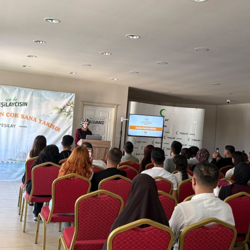 ADANA’DA EVLİLİK KREDİSİ BAŞVURUSUNDA BULUNAN ÇİFTLERE YÖNELİK “EVLİLİK ÖNCESİ EĞİTİM” DÜZENLENDİ.