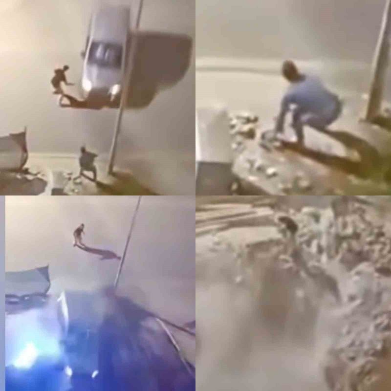 MERSİN'İN ANAMUR İLÇESİNDE O ANLARIN KAMERAYA YANSIDIĞI OLAYDA BİR ŞAHIS, KAVGA ETTİĞİ KİŞİYE ARACIYLA ÇARPIP ÇUKURA UÇMUŞTU, KARDEŞ OLDUKLARI ÖĞRENİLDİ.