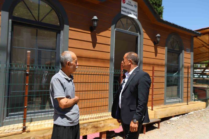 BELEDİYE BAŞKANI MAHMUT DAL (SAĞDA), KANDİLLİ MAHALLESİ’NE YAPILAN MUHTAR EVİNİ İNCELEDİ, VATANDAŞLARLA SOHBET ETTİ