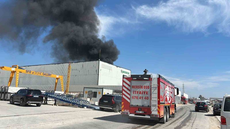 Mersin’de fabrika yangını