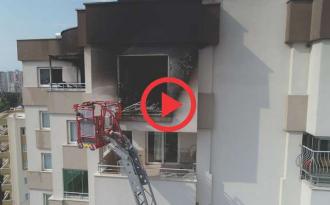 Klimadan yangın çıktı ev küle döndü