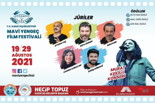 1. ULUSAL MAVİ YENGEÇ KISA FİLM FESTİVALİ, KARATAŞ’TA YAPILACAK