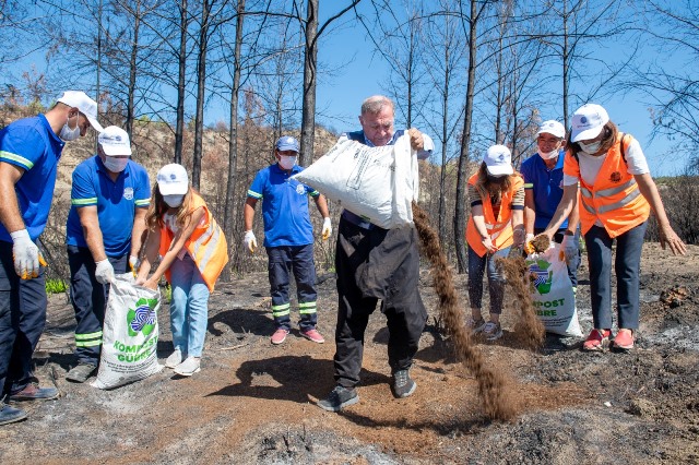 ALADAĞ’DA YANAN TARLALARA KOMPOST GÜBRE