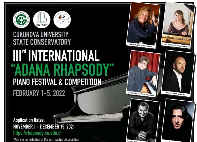“III. Uluslararası Adana Rhapsody Piyano Festivali ve Yarışması”na Başvurular Başladı