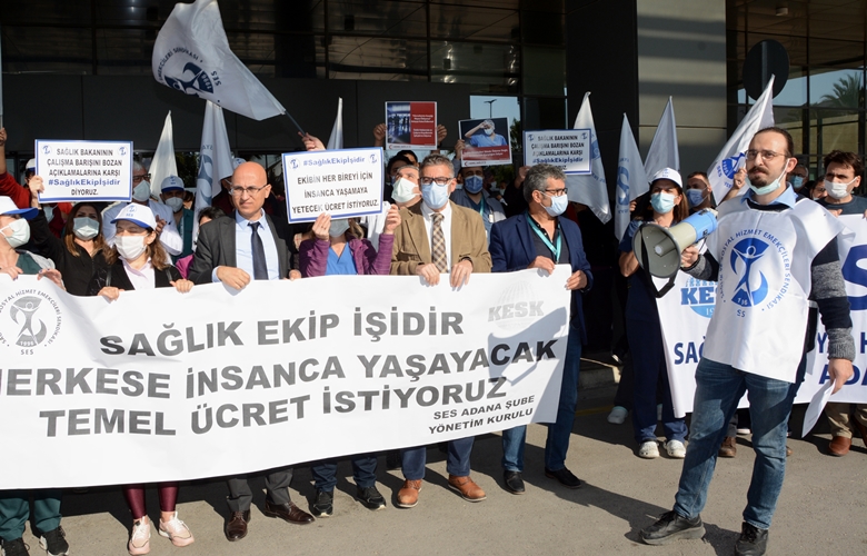DR. AKYÜZ,”TÜM SAĞLIK EMEKÇİLERİ İÇİN İNSANCA YAŞANACAK ÜCRET İSTİYORUZ”